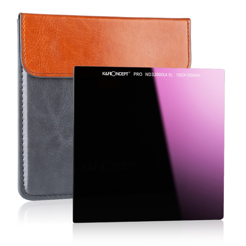 K&F Concept 100x100 ND32000 grijsfilter - 15 stops vierkant filter met krasbestendige coating