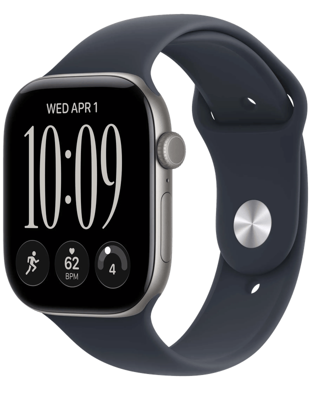 Apple Watch Series 12 46mm Grijs Sportband S/M