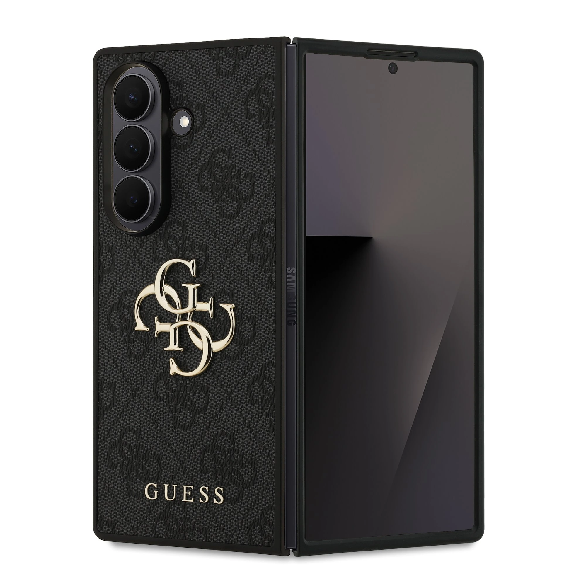 Guess 4G Metal Logo Samsung Galaxy Z Fold7 hoesje - Zwart