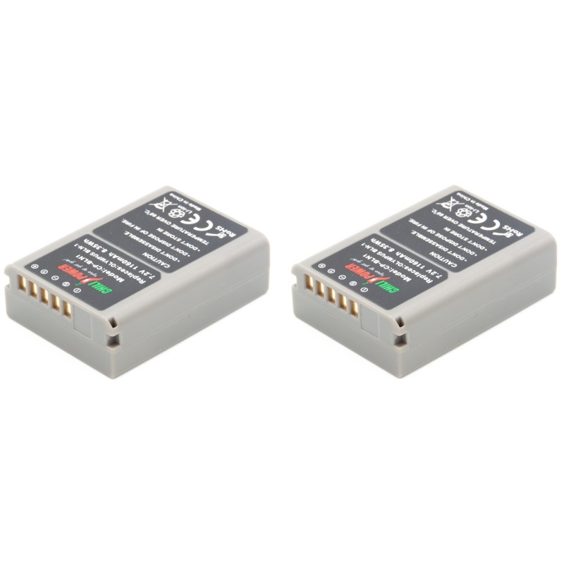 ChiliPower Olympus BLN-1 accu - 1160mAh - 2-Pack
