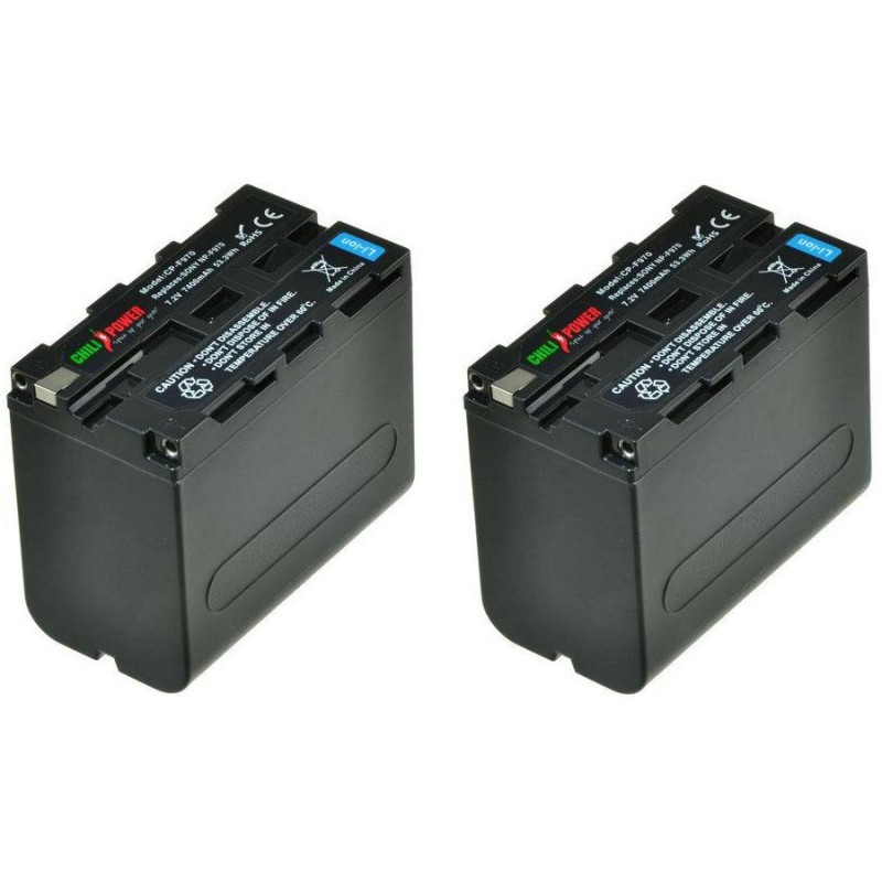 ChiliPower NP-F970 accu voor Sony - 7400mAh - 2-Pack