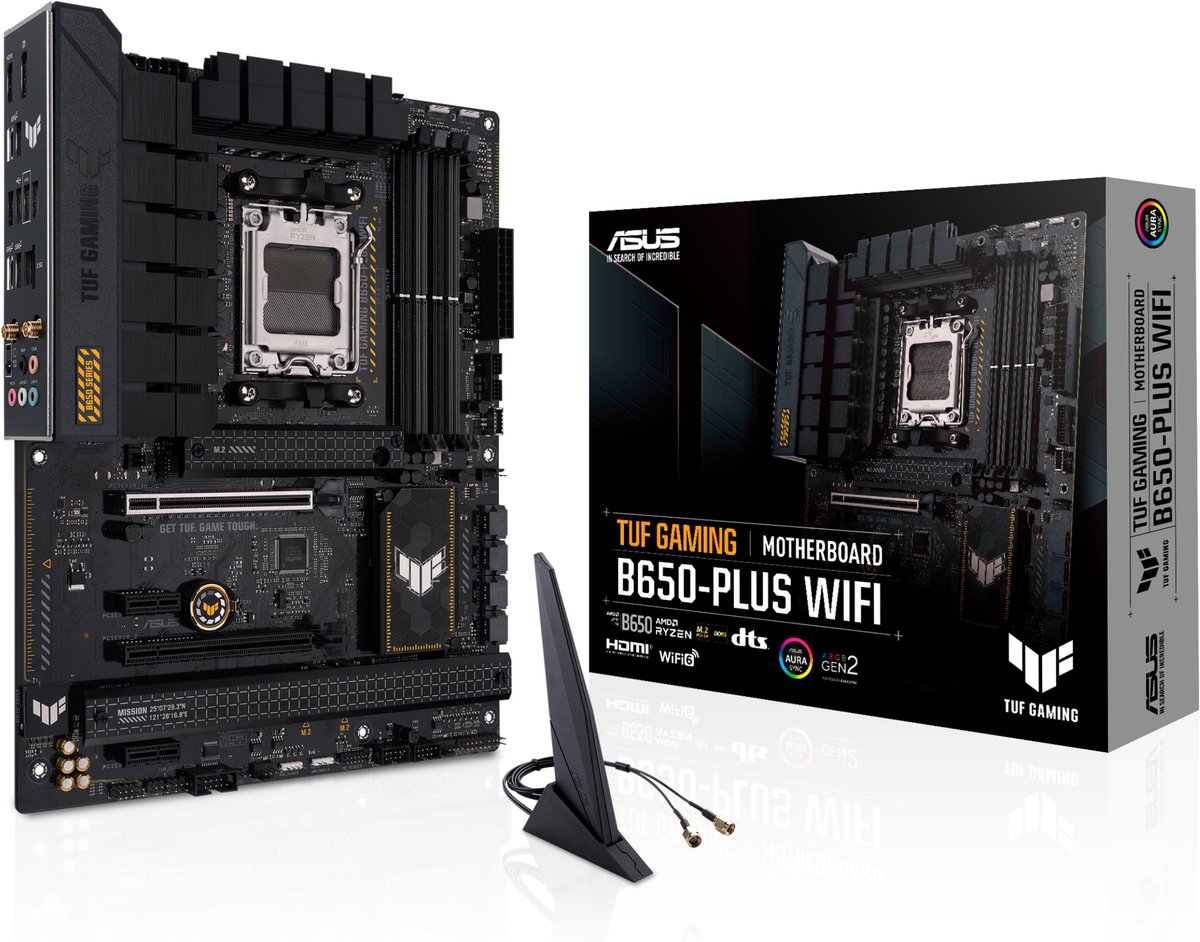 ASUS TUF GAMING B650-PLUS WIFI - Moederbord - ATX - Socket AM5 - AMD B650 - DDR5 - Realtek Audio - Realtek 2.5G LAN