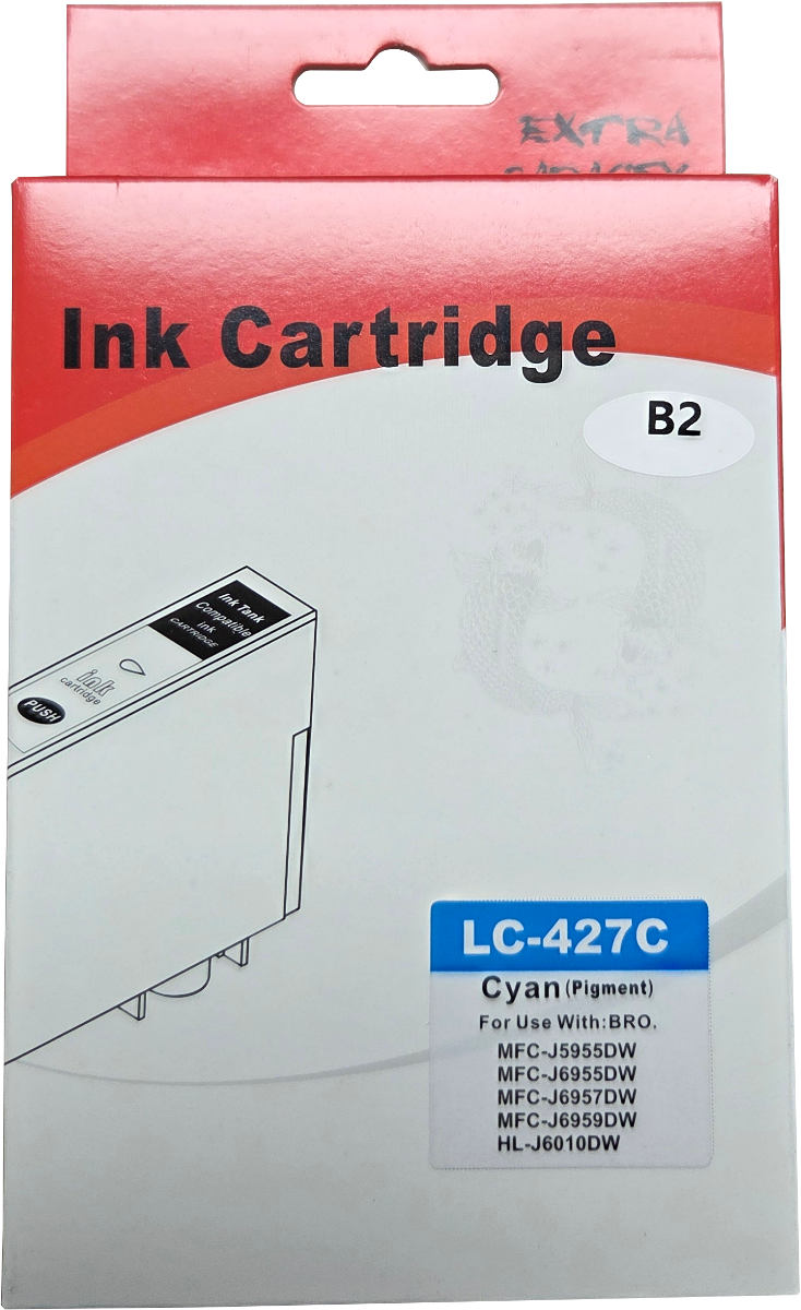 Huismerk Brother LC-427C cartridge cyaan