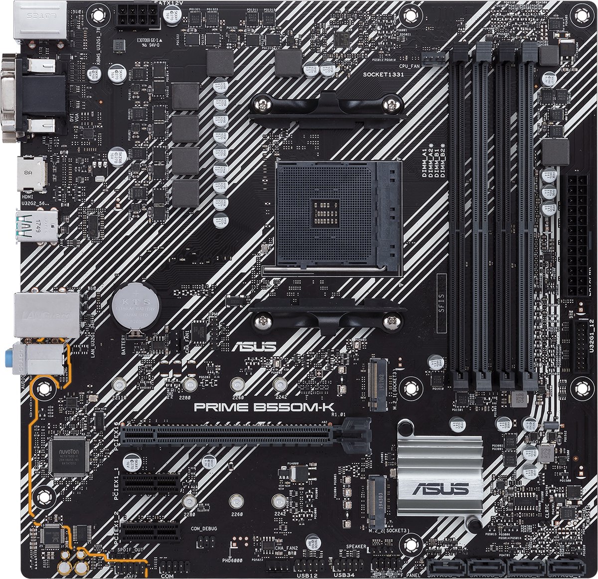 ASUS PRIME B550M-K - Moederbord - Socket AMD AM4 - chipset AMD B550