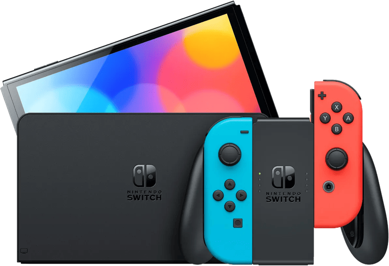 Nintendo Switch OLED Blauw Rood