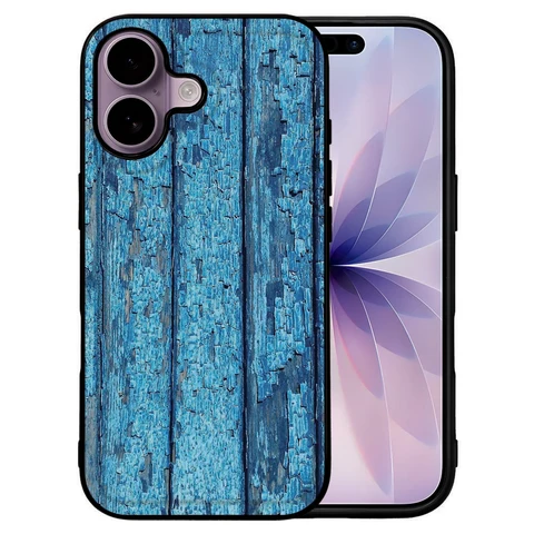 Beschermhoes iPhone 17 Wood Blue