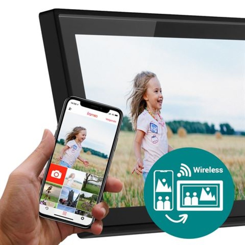 Frameo Digitale Fotolijst WiFi versie - Zwart - 10.1 Inch