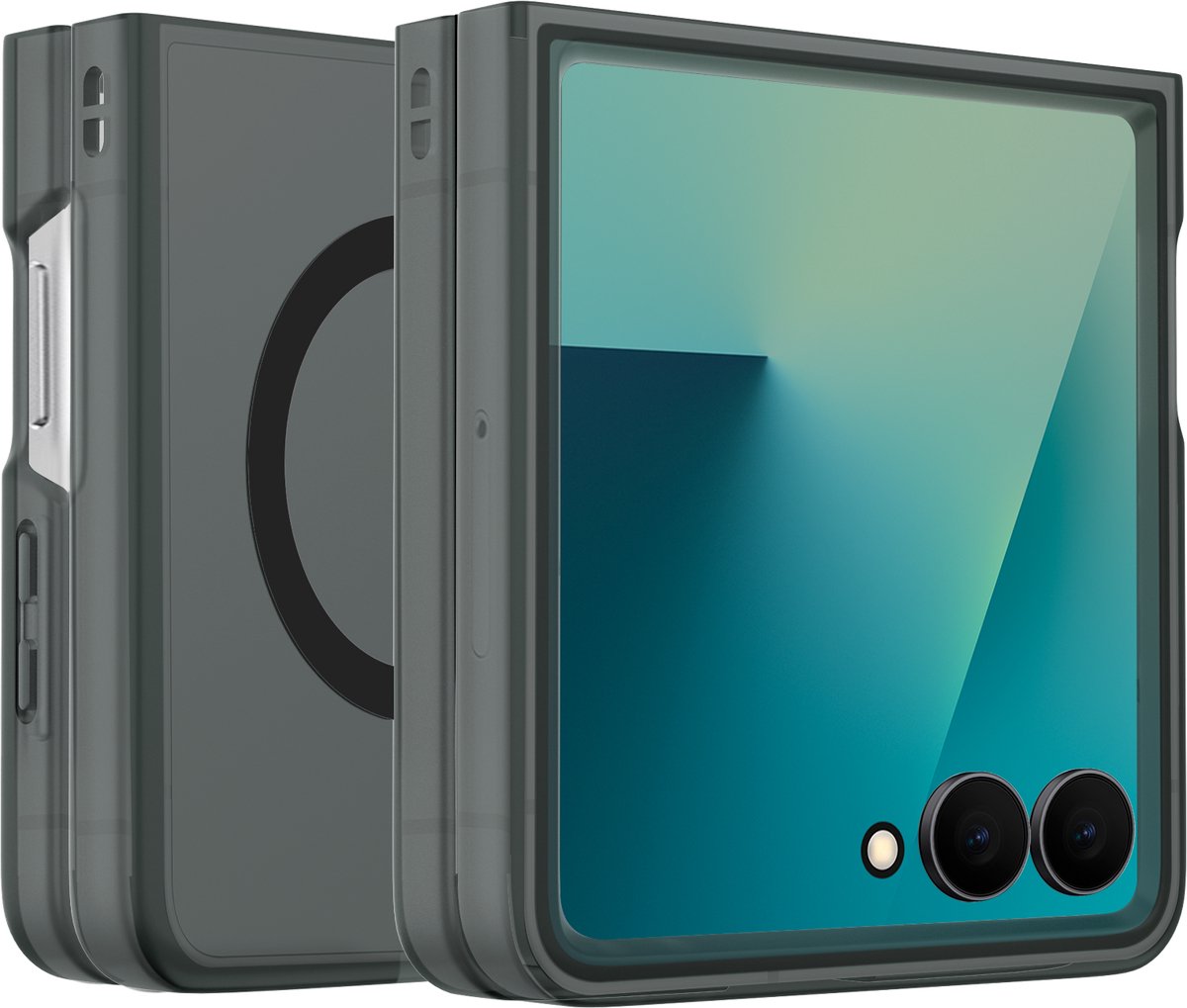 ShieldCase Matzwart Telefoonhoesje geschikt voor Samsung Galaxy Z Flip 7 – Matzwart Telefoonhoesje – Dunne Backcover – Schokbestendig & Magnetisch Compatibel – Slim Fit Hoes voor Z Flip7 - Magnetische Slim Case