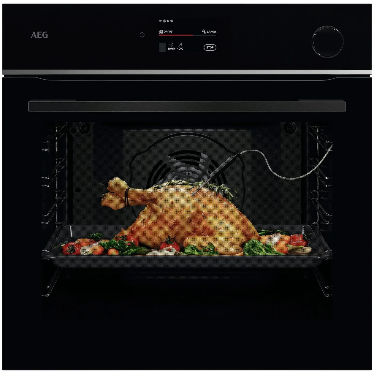 AEG TR7PB73FSB Inbouw combi stoomoven Zwart