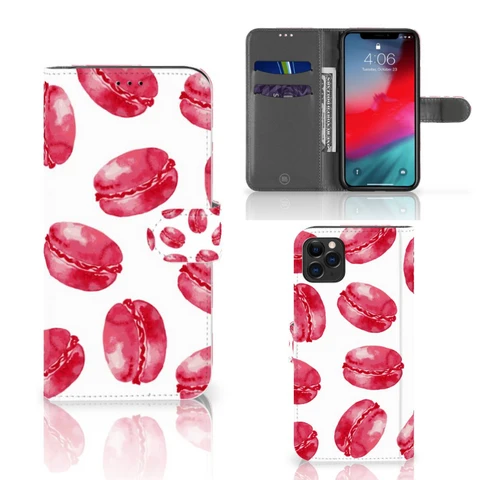 Apple iPhone 11 Pro Max | Book Cover | Pink Macarons
