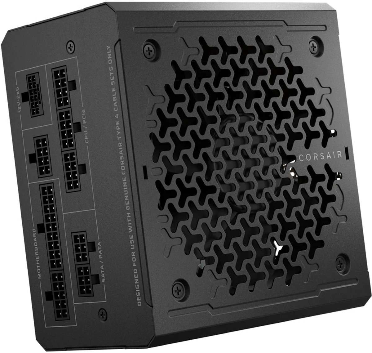 Corsair RM1000e - Interne Voeding - 1000 Watt - Modulair - ATX 3.1 - PCIe 5.1 - Cybenetics Gold efficiëntie - Zero RPM modus - Zwart