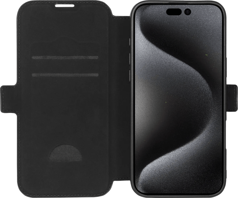 BlueBuilt Apple iPhone 16 Pro Max Book Case Leer Zwart