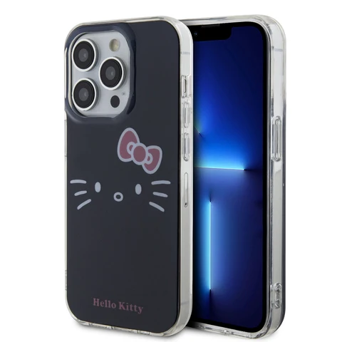 Hello Kitty iPhone 14 Pro Max TPU Back Cover hoesje - Kitty Face - Zwart