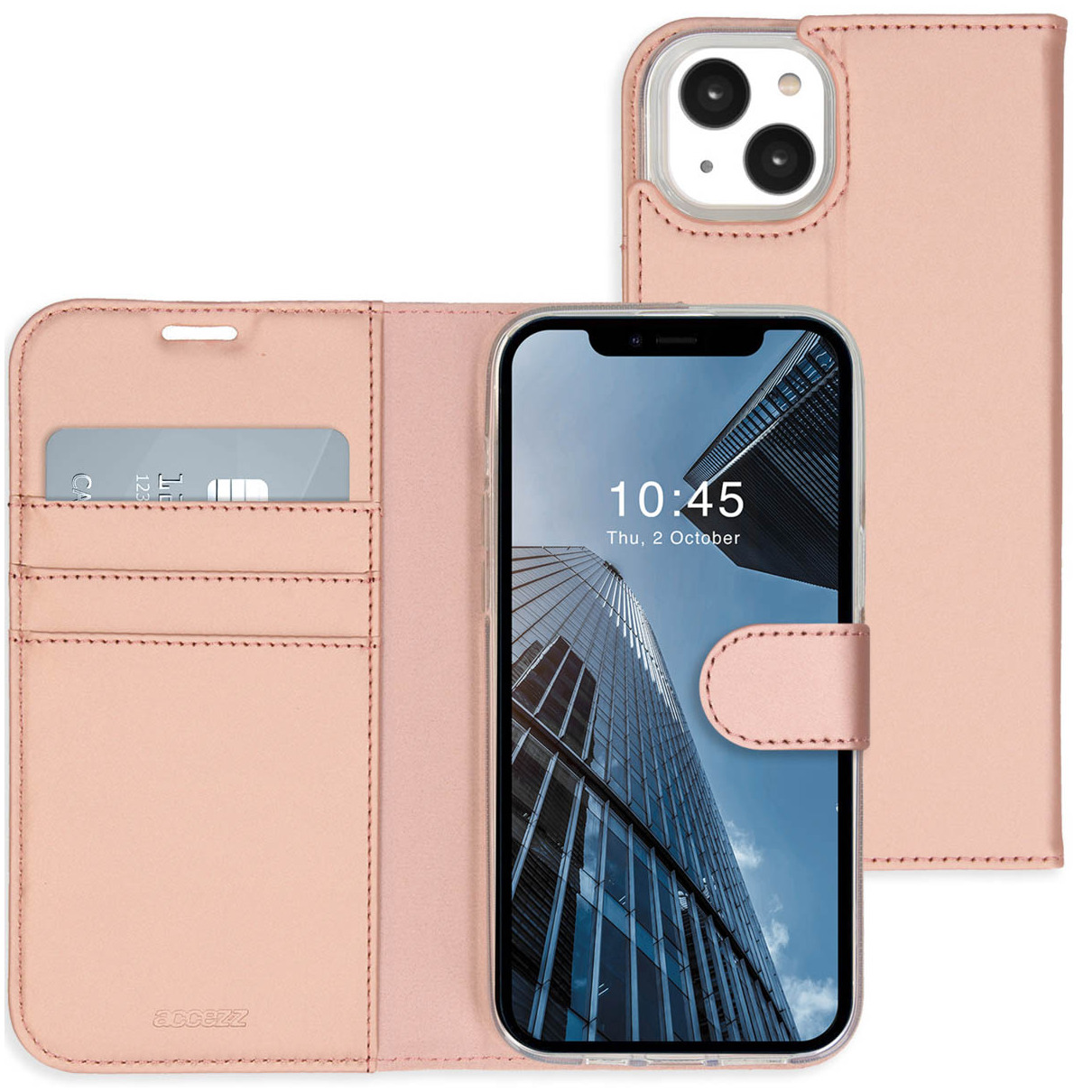 Accezz Wallet Case voor Apple iPhone 14 Plus Telefoonhoesje Roze