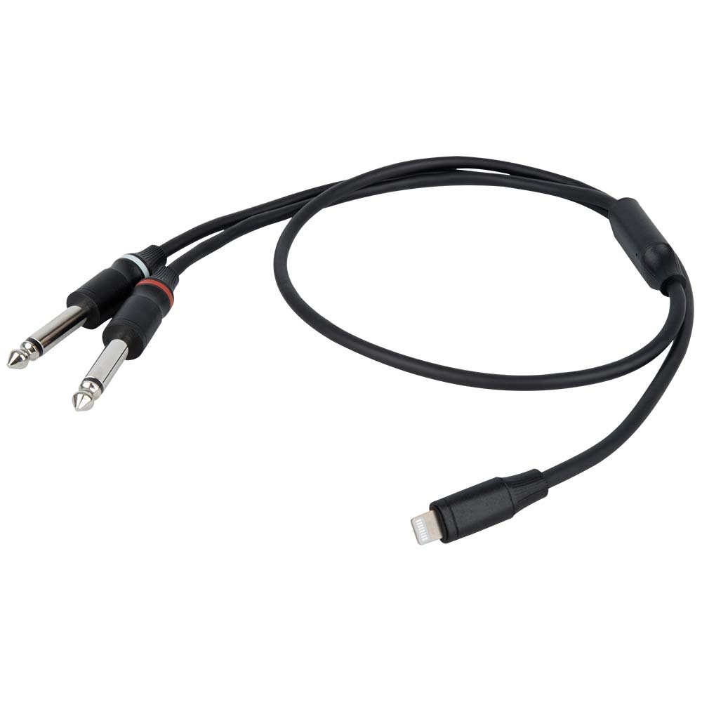 DAP FL101 verloopkabel lightning naar 2x jack mono 150cm