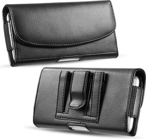 Heuptas Holster - Geschikt voor iPhone 12 Mini & 13 Mini - Horizontaal Riemhoes - Zwart