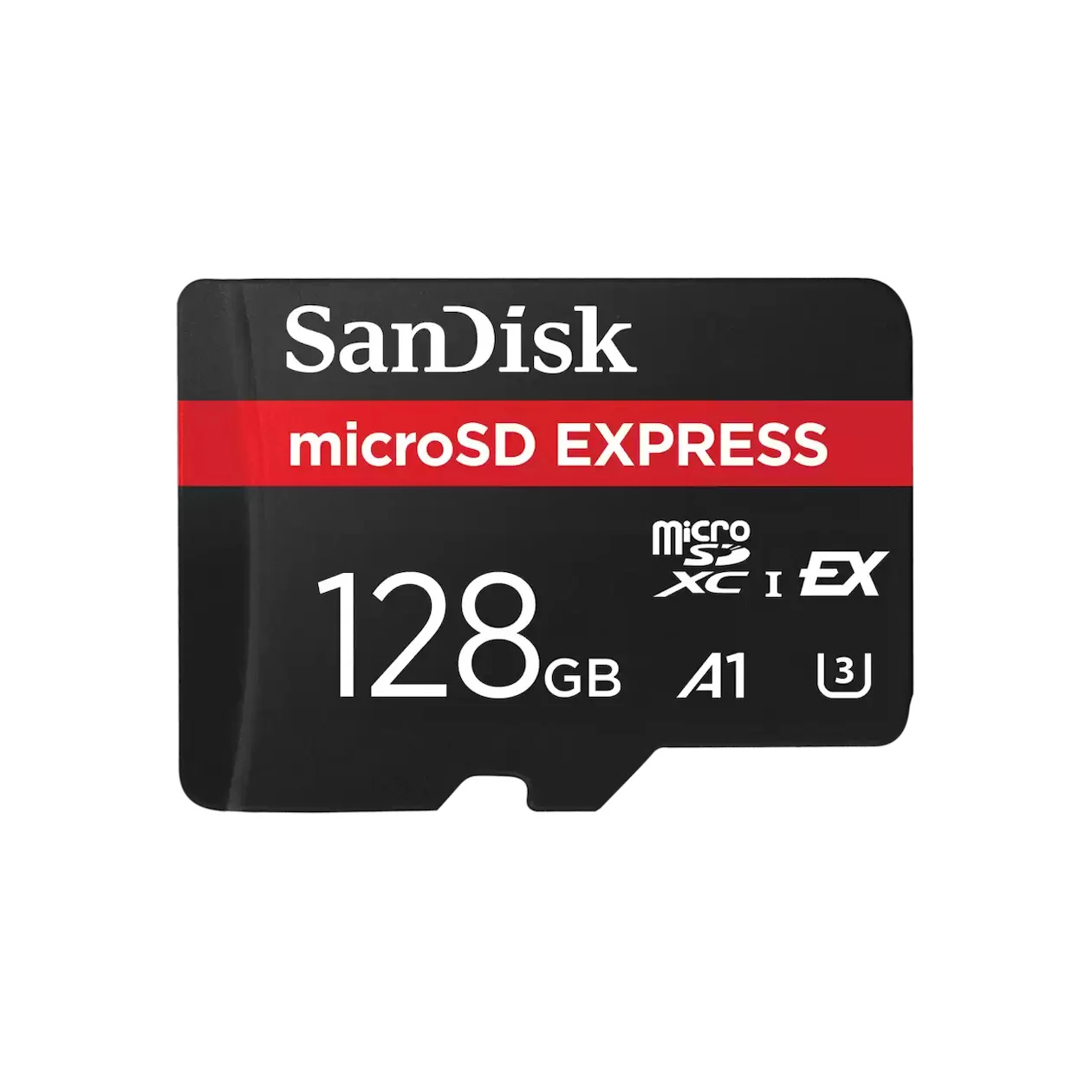 SanDisk MicroSDXC Express 128GB 880mb/s r - 480mb/s w - 100mb/s sustained write - U Micro SD-kaart Zwart