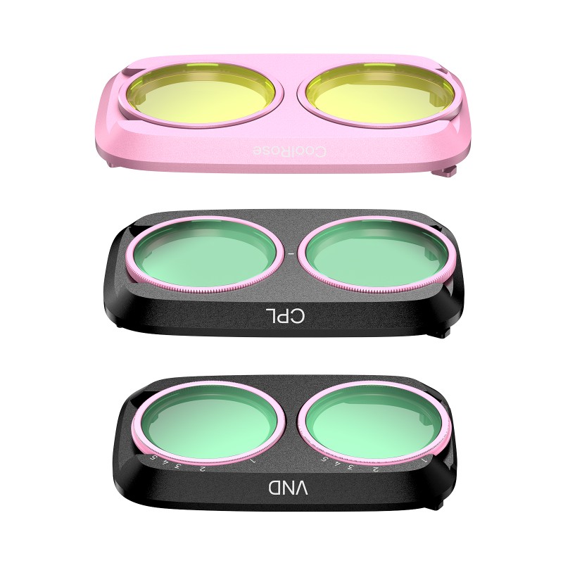 Telesin filter-kit CPL+VND2-32+Cool rose voor DJI Pocket 4 Pro met 28-laagse nano-coating