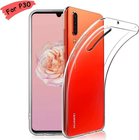 Huawei P30 Hoesjes - Siliconen Backcover - Transparant - Flexibel - Anti Kras