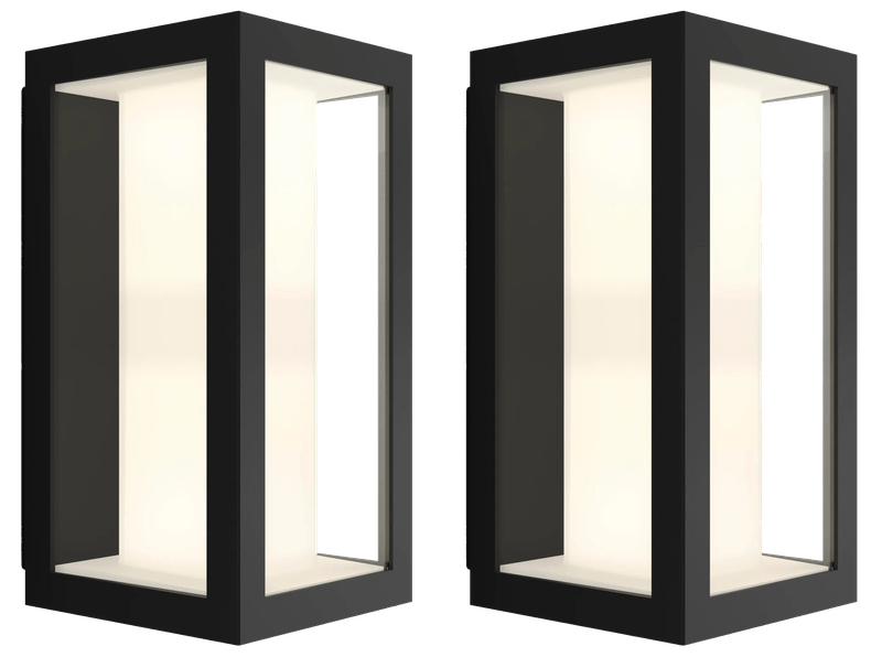 Philips Hue Impress muurlamp White and Color zwart smal duo pack