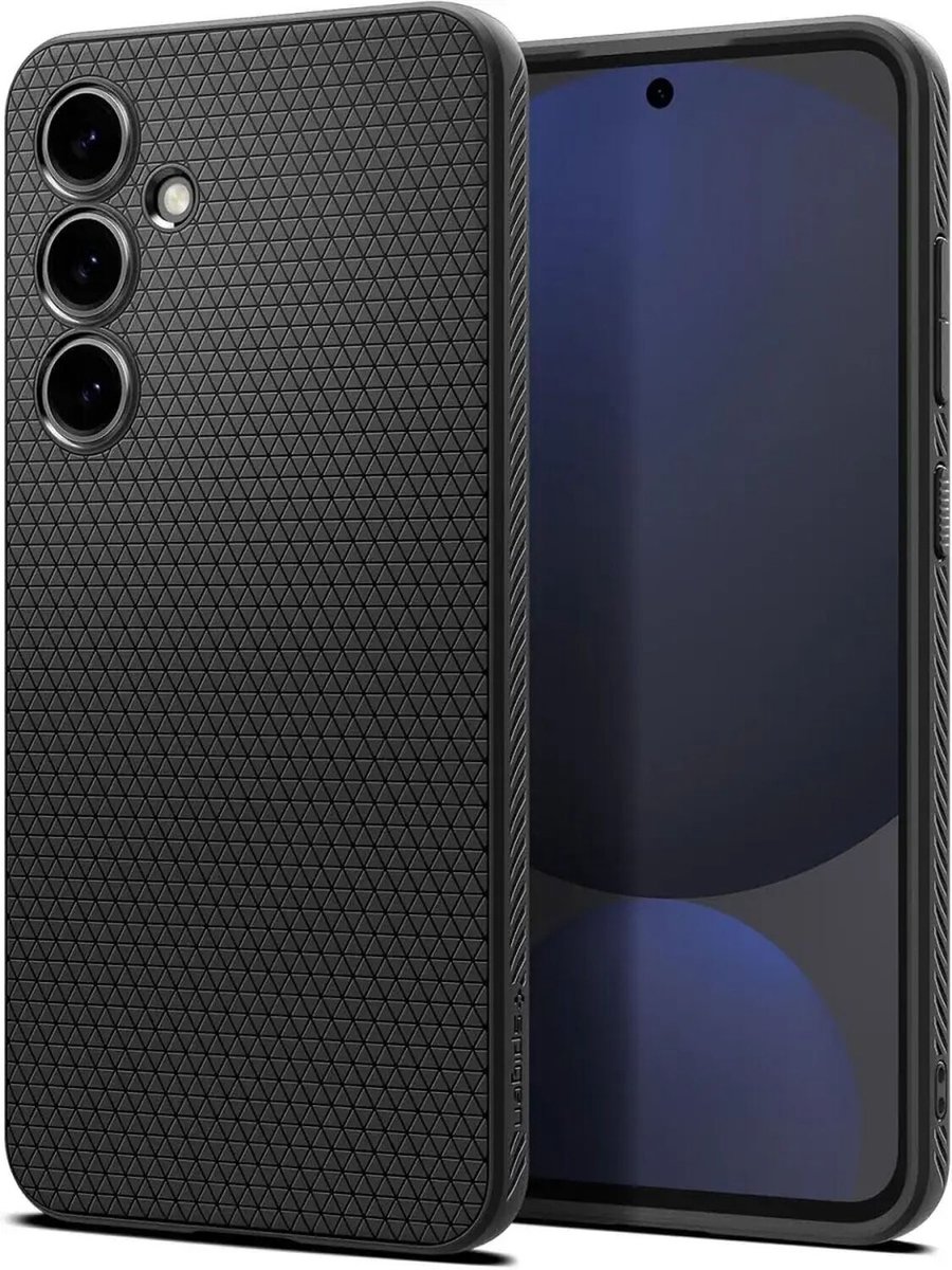 Spigen Liquid Air Hoesje Geschikt voor Samsung Galaxy S24 FE - Back Cover Flexibel TPU Matte Zwart