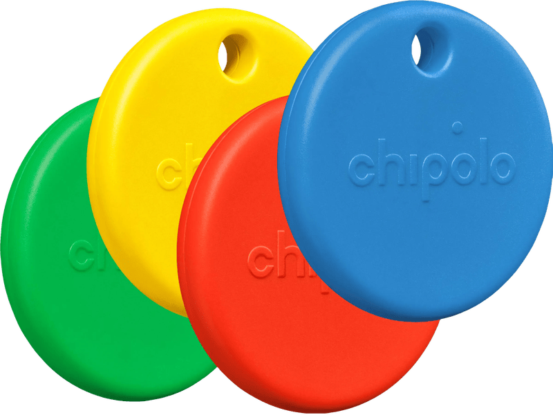 Chipolo POP 4-Pack Rood, Blauw, Geel, Groen