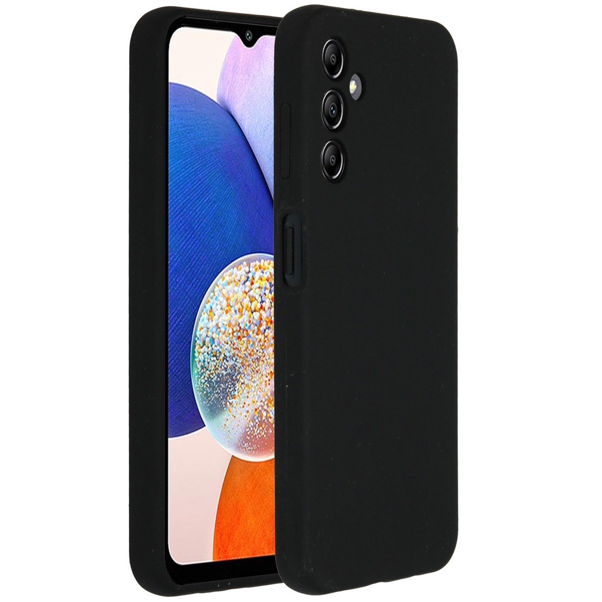 Accezz Liquid Silicone Backcover Samsung Galaxy A14 (5G) Telefoonhoesje Zwart