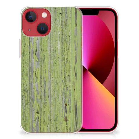Apple iPhone 13 | Bumper Hoesje | Green Wood