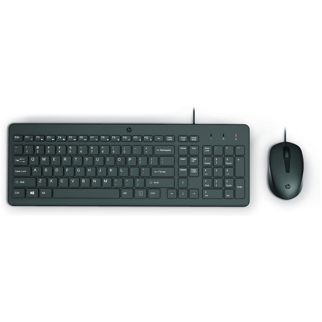 HP 150 Bedraad Toetsenbord en Muis Set Toetsenbord Zwart