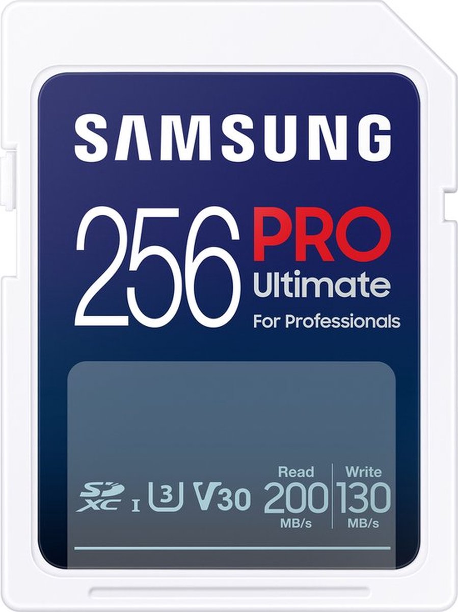 Samsung PRO Ultimate - SD Kaart - 200 & 130 MB/s - 256 GB