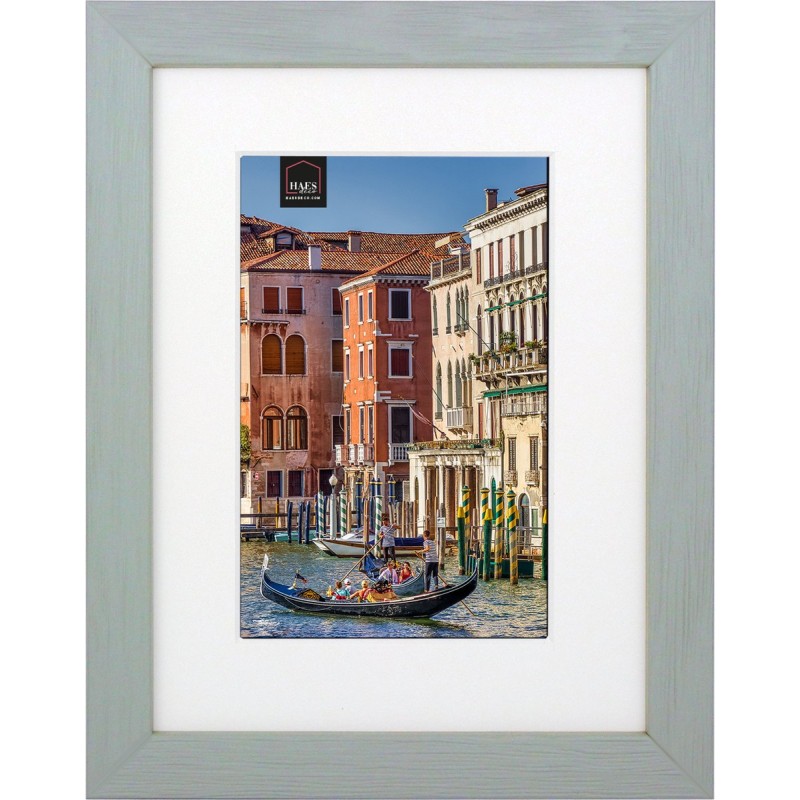 Haes Deco Houten Fotolijst met Passe-partout Venezia grijs voor 1 foto formaat 15x20 of 20x30 -SP13130