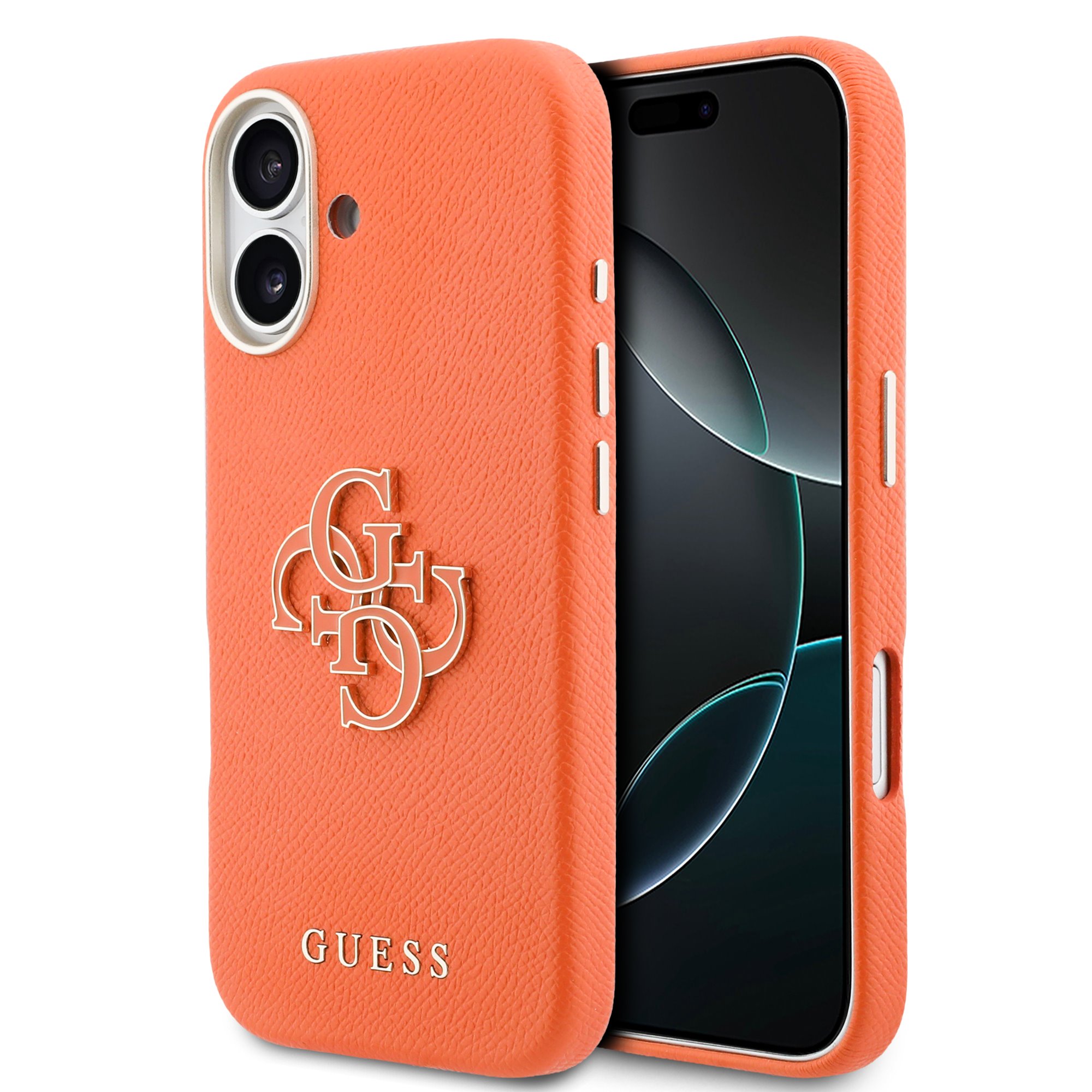 Guess PU Resin Logo Hoesje iPhone 17 - Oranje