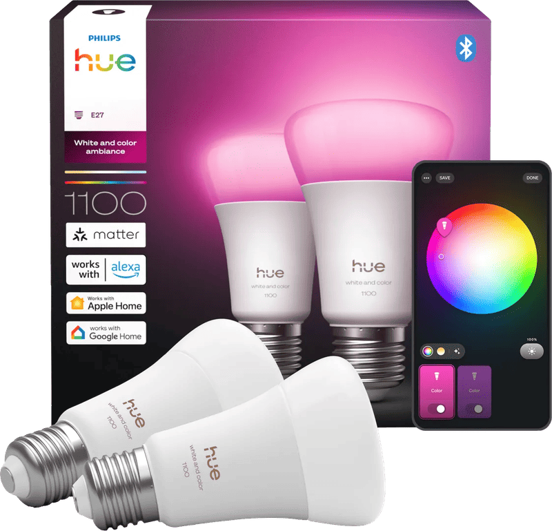 Philips Hue A67 White and Color E27 1100lm 2-pack
