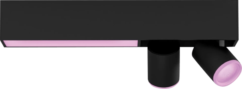 Philips Hue Centris Opbouwspot White and Color - Zwart - Rechthoek - 2-Spots