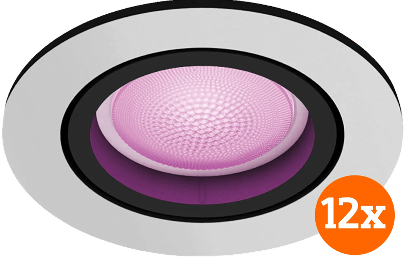 Philips Hue Centura inbouwspot White and Color - rond - Aluminium - 12-pack