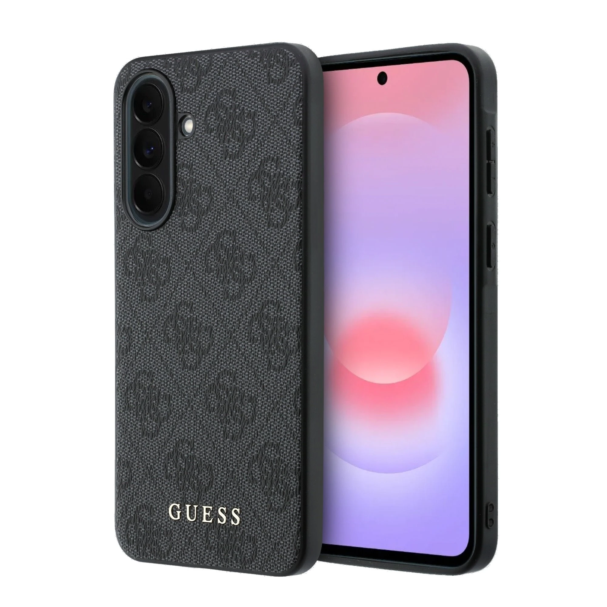 Guess PU 4G Classic Logo Backcover Hoesje Samsung Galaxy A37 - Grijs