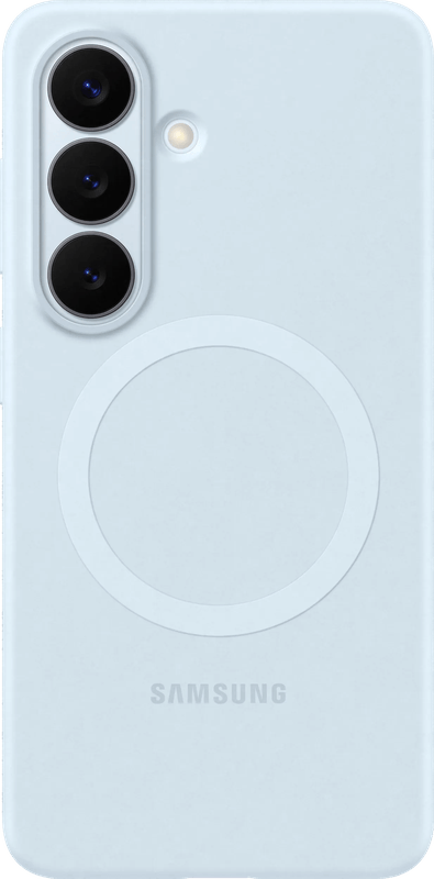 Samsung Galaxy S26 Siliconen Back Cover met Magneet Blauw