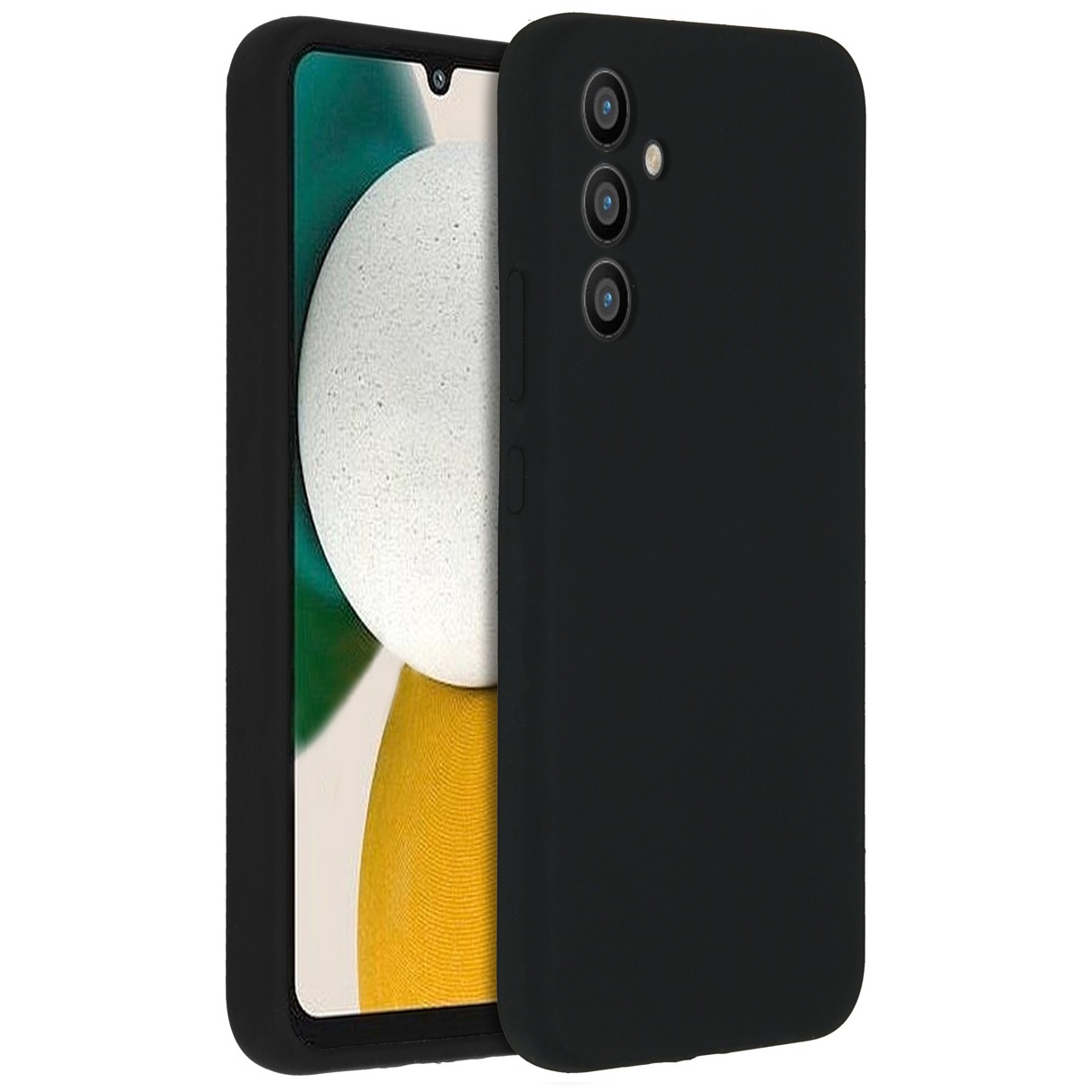 Accezz Liquid Silicone Backcover Samsung Galaxy A34 (5G) Telefoonhoesje Zwart