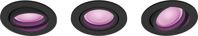 Philips Hue Centura inbouwspot White and Color - rond - Zwart - 3-pack