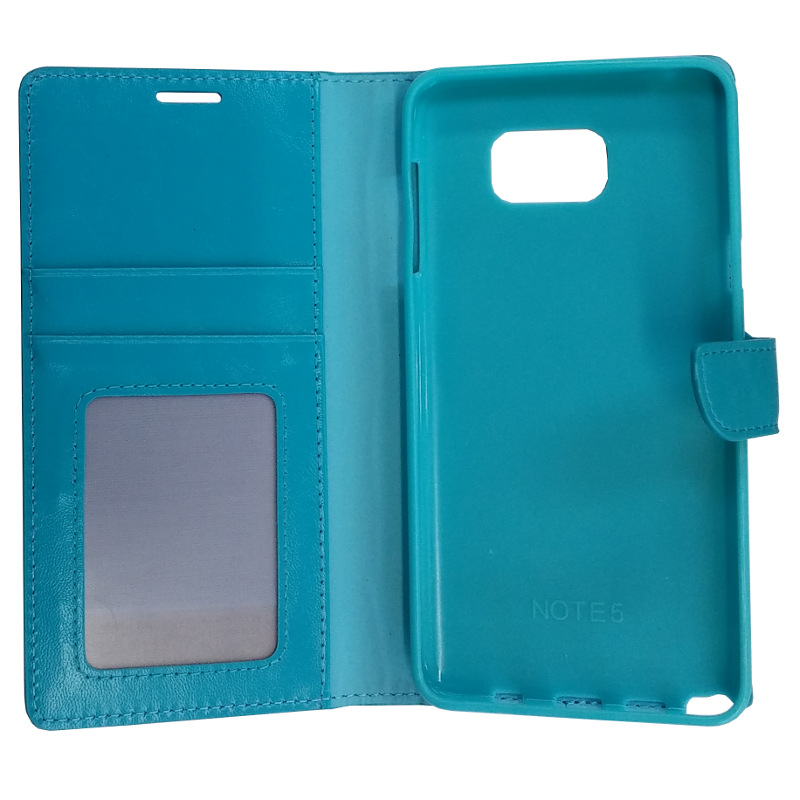 Galaxy Note 5 hoesje aqua blauw