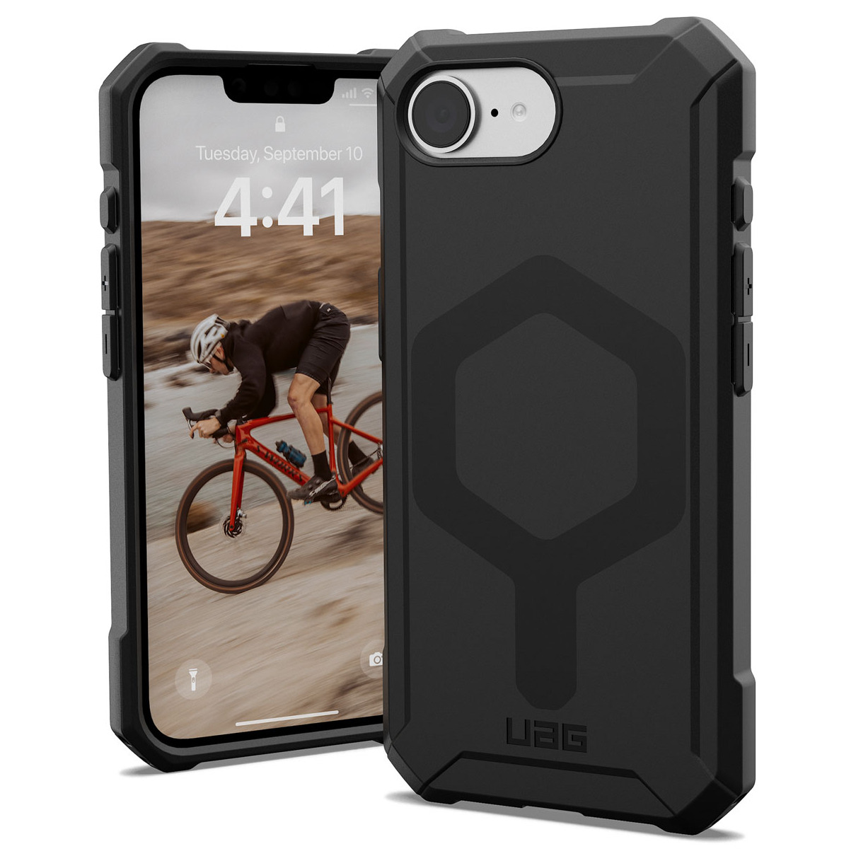 UAG Essential Armor MagSafe voor Apple iPhone 16e Telefoonhoesje Zwart