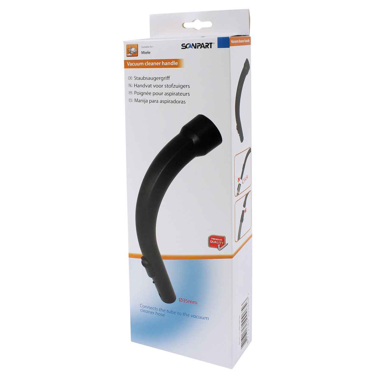 Scanpart Miele handgreep S500-700 35mm Stofzuiger accessoire