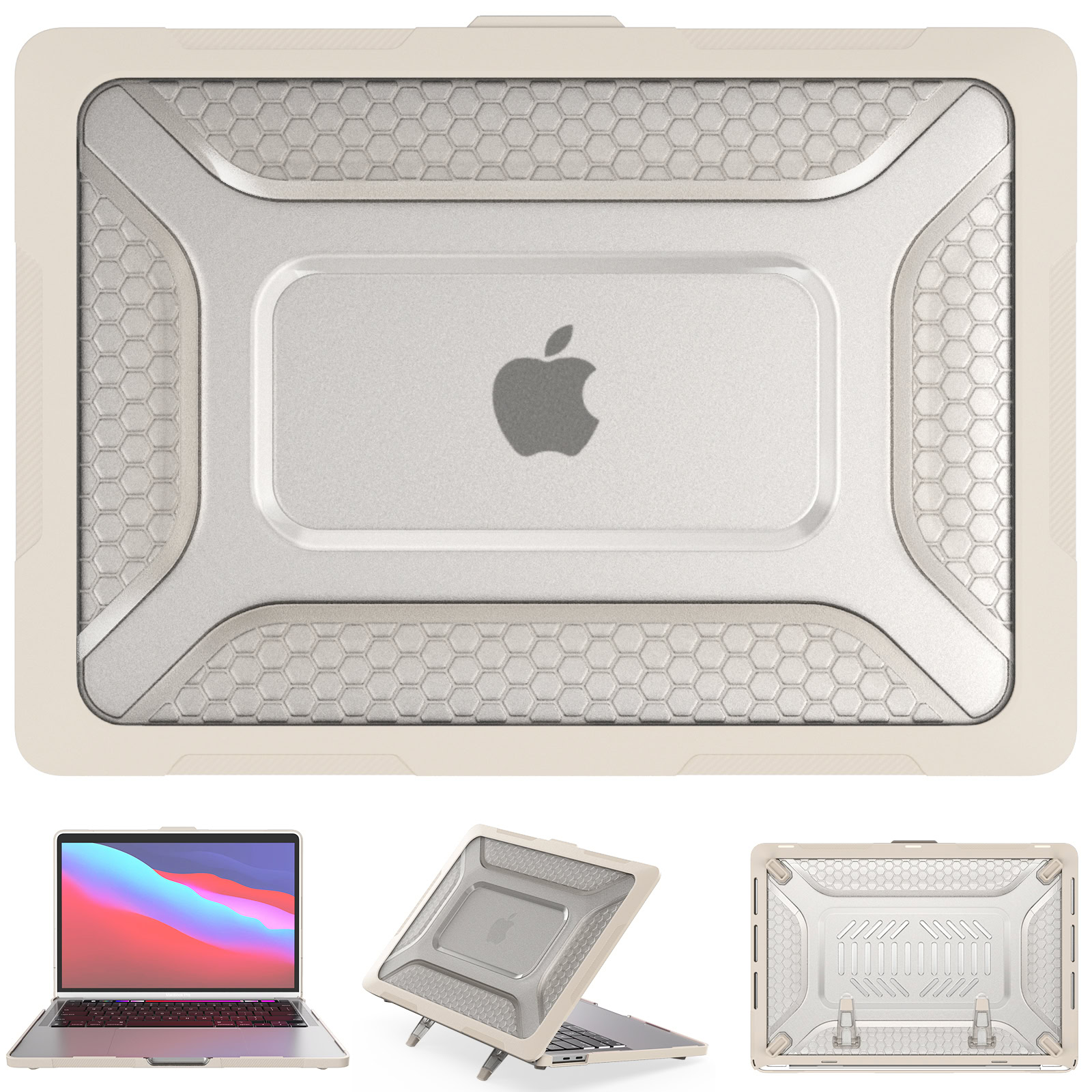 Turtle Shift Laptopcover Shield MacBook Pro 13 inch 2022 / 2020 / 2019 / 2018 / 2017 - Beige