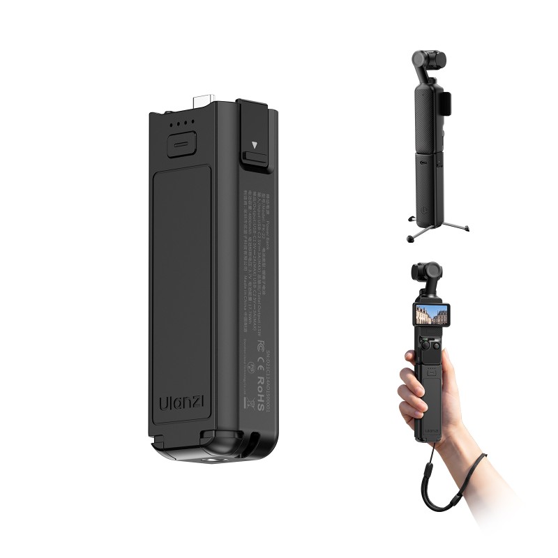 Ulanzi PK-22 2-in-1 power handle met statief 4800mAh voor DJI Osmo Pocket 3