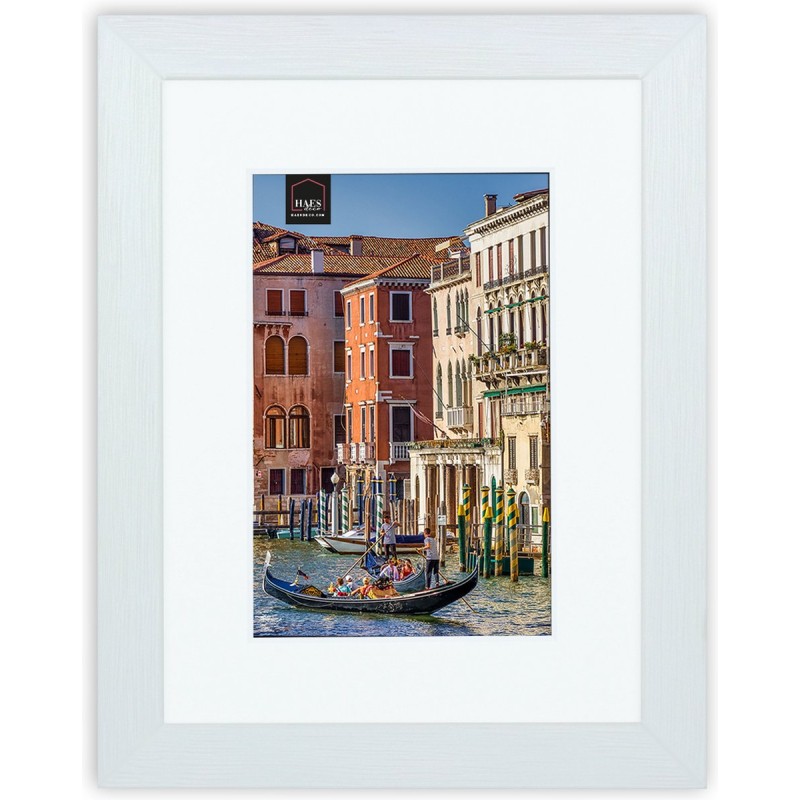 Haes Deco Houten Fotolijst met Passe-partout Venezia wit voor 1 foto formaat 10x15 of 15x20 -SP13020