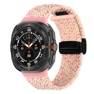 Braided band met D-buckle sluiting - Lichtroze - Samsung Galaxy Watch Ultra / Ultra 2 - 47mm