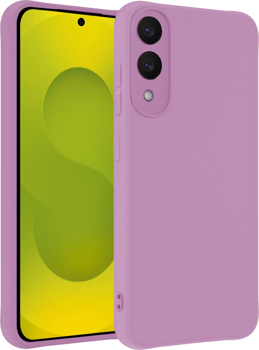 Hoesje - Geschikt voor Samsung Galaxy S25 Edge - Sterk & Shockproof - Hoes Cover - Siliconen Case - Telefoonhoesjes - Lila