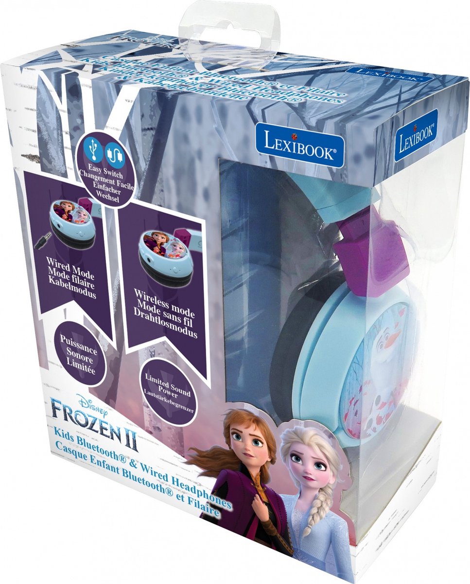 2-in-1 Bluetooth® en Bedrade comfortabele opvouwbare Koptelefoon met veilige volumebeperking Frozen Design
