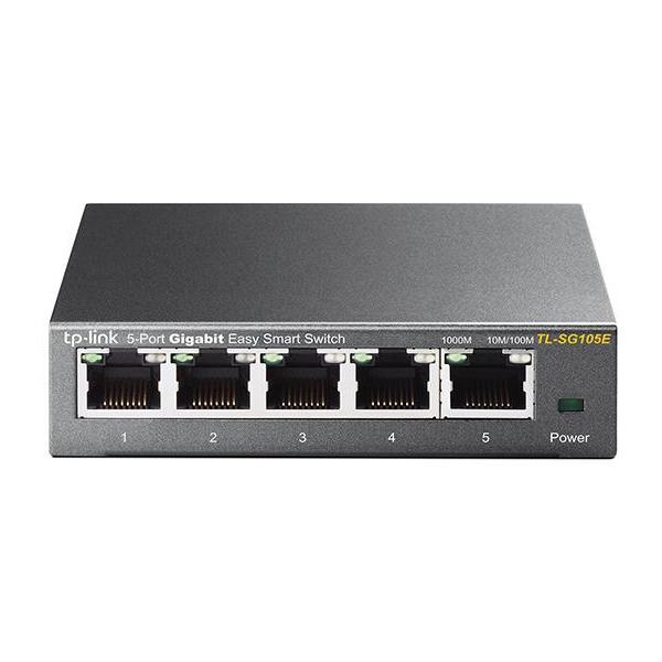 TP-Link TL-SG105E 5-Port Gigabit Easy Smart Switch Switch Zwart