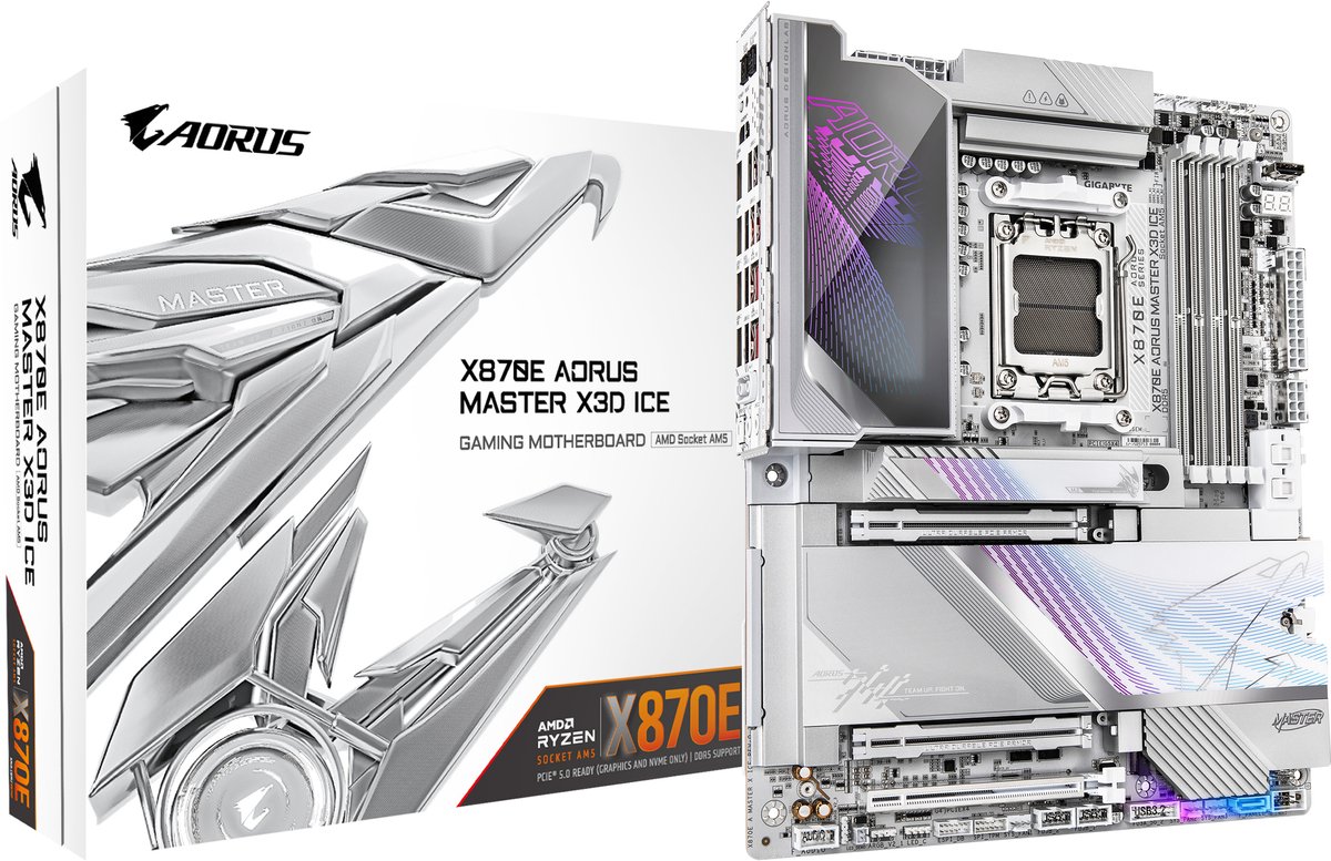 GIGABYTE - X870E A MASTER X ICE - Moederbord